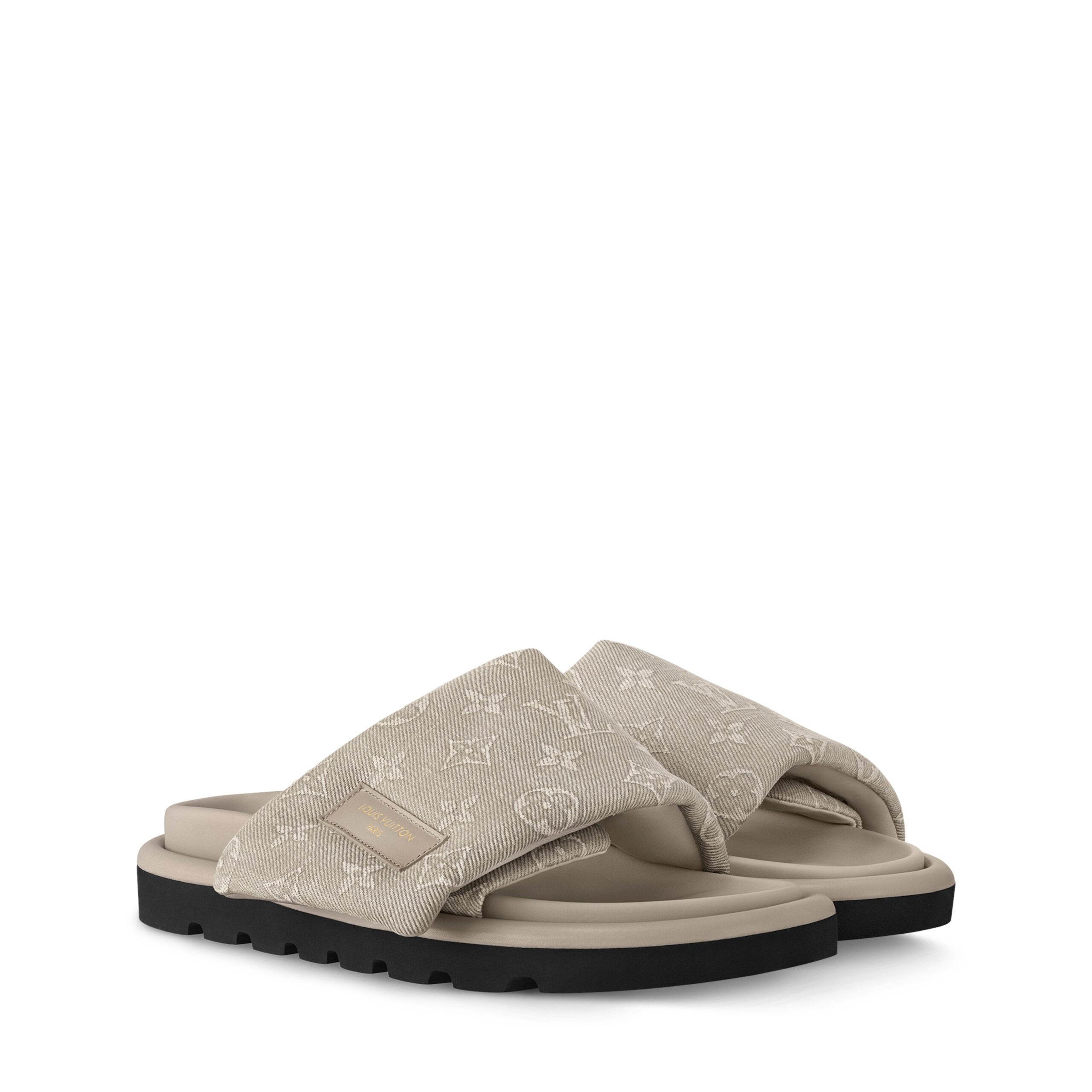 Louis Vuitton 1ACJ01 Pool Pillow Flat Comfort Mule Beige Louis Vuitton 1ACJ01 Pool Pillow Flat Comfort Mule Beige